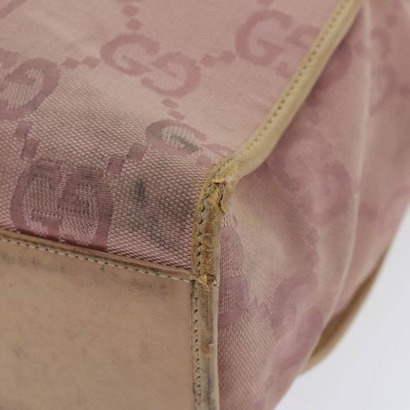 GUCCI GG Canvas Jackie Tote Bag Pink Silver 002 1064 3444 Auth 93846 - Picture 9 of 16